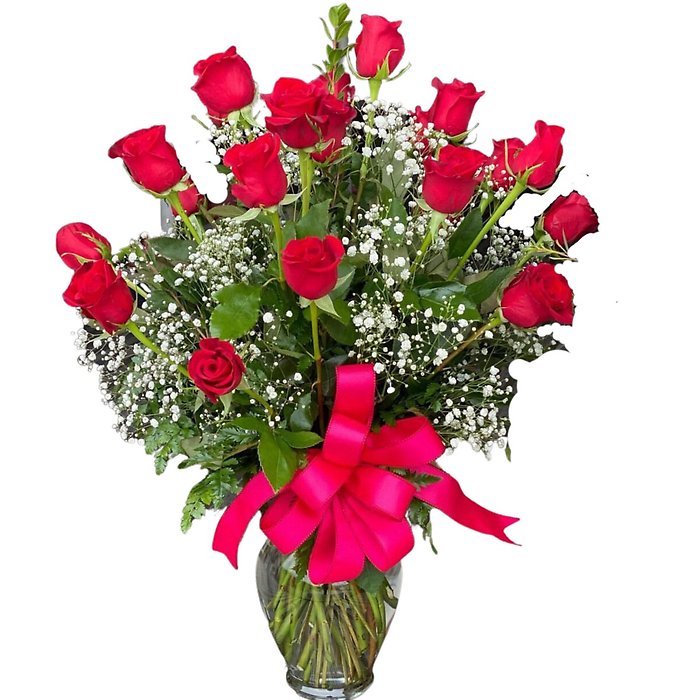 12 Long Stem Red Roses
